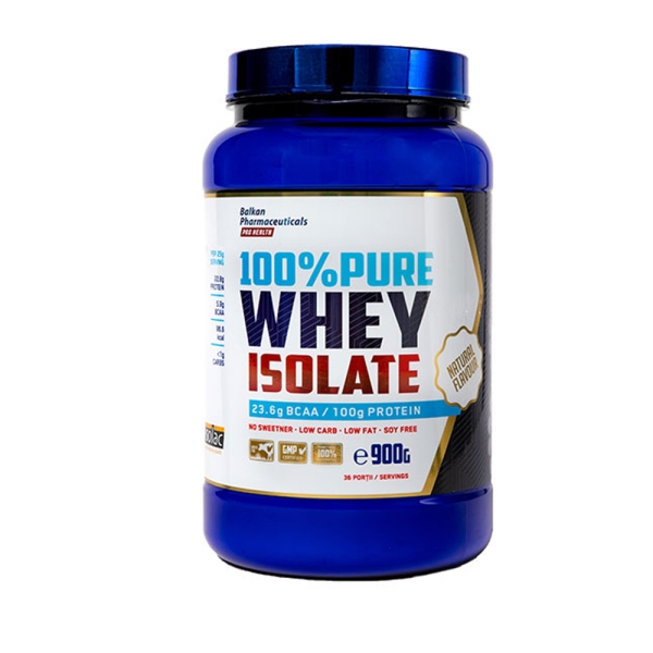 Balkan Pharmaceuticals 100% Pure Whey Isolate Natural 0.9 kg | Izolat proteic din zer fara aroma