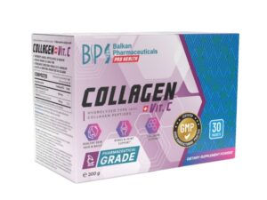 Balkan Pharmaceuticals Collagen + Vit. C 30 Packets | Peptide de colagen hidrolizat & vitamina C