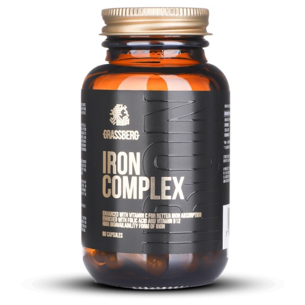 Grassberg Iron Complex 60 Caps | Complex cu fier