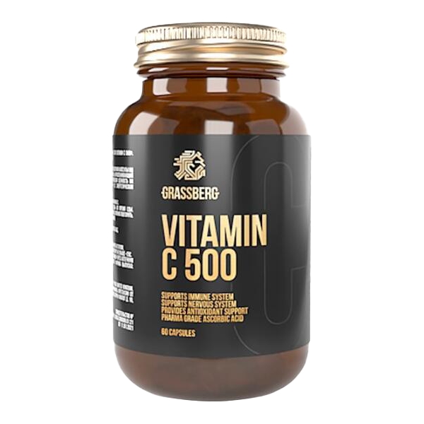 Grassberg Vitamin C 500 mg, 60 Caps | Vitamina C