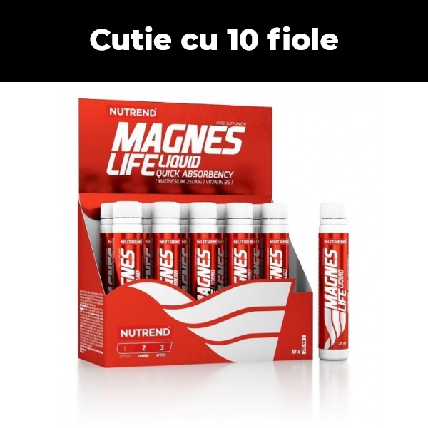 Nutrend Magnes Life Liquid 10 x 25 ml | Magneziu 250 mg + Vitamina B6