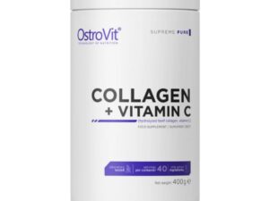 OstroVit Collagen + Vitamin C Natural 400 g | Colagen hidrolizat & vitamina C