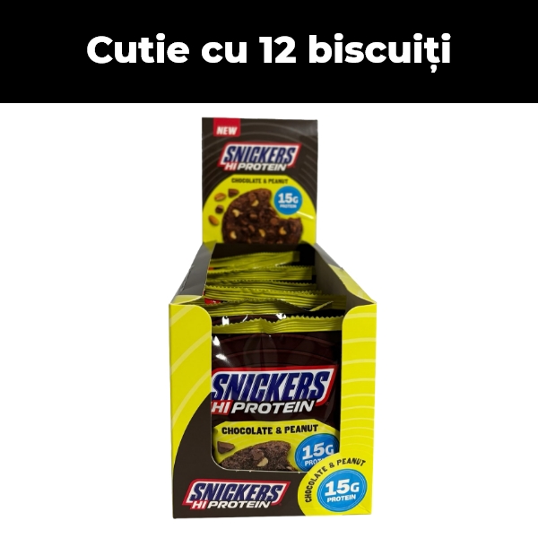 Snickers Hi Protein Chocolate & Peanut Cookie 60 g | Biscuit proteic