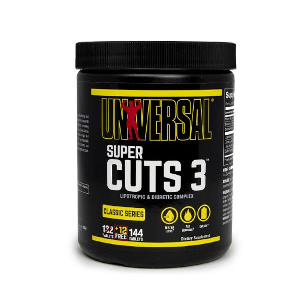 Universal Super Cuts 3 132 Tabs | Arzator de grasimi +12 Tablete Gratis
