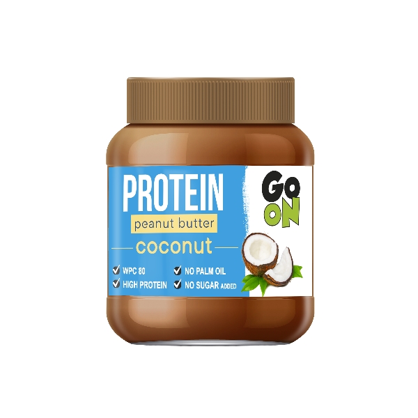 Unt de arahide proteic cu cocos GO ON 350 g