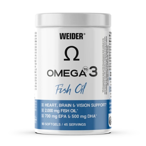 Weider Omega 3 1000 mg + Fish Oil 90 Softgels | Ulei de peste