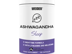 Weider ZZZ Ashwagandha Sleep 120 Caps | Formula de noapte cu L-teanina & melatonina